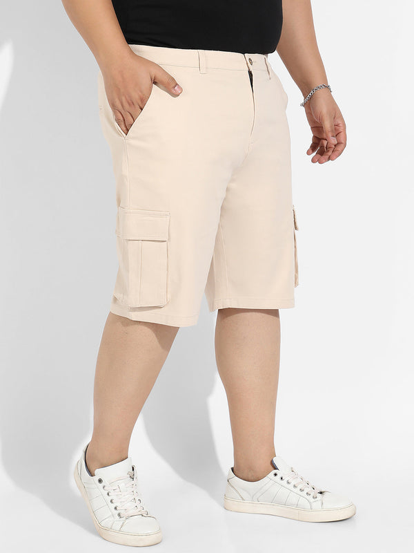 Beige Cargo Shorts - Shop authentic Indian Men's Fashion by Instafab Plus
