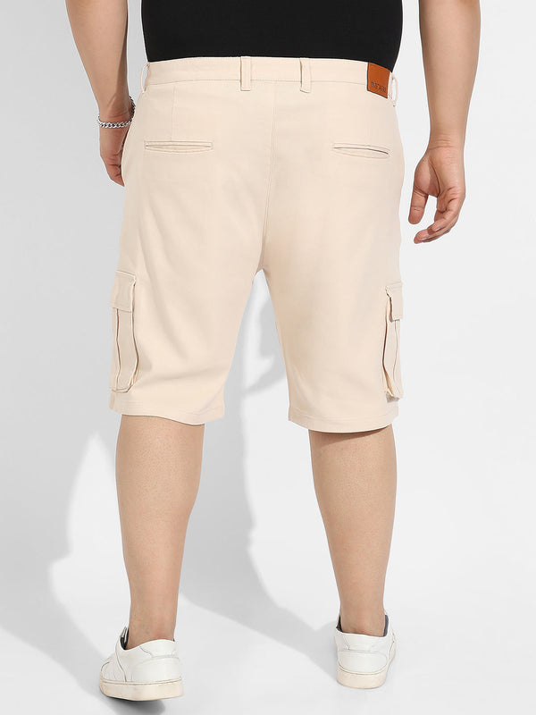 Beige Cargo Shorts - Shop authentic Indian Men's Fashion by Instafab Plus