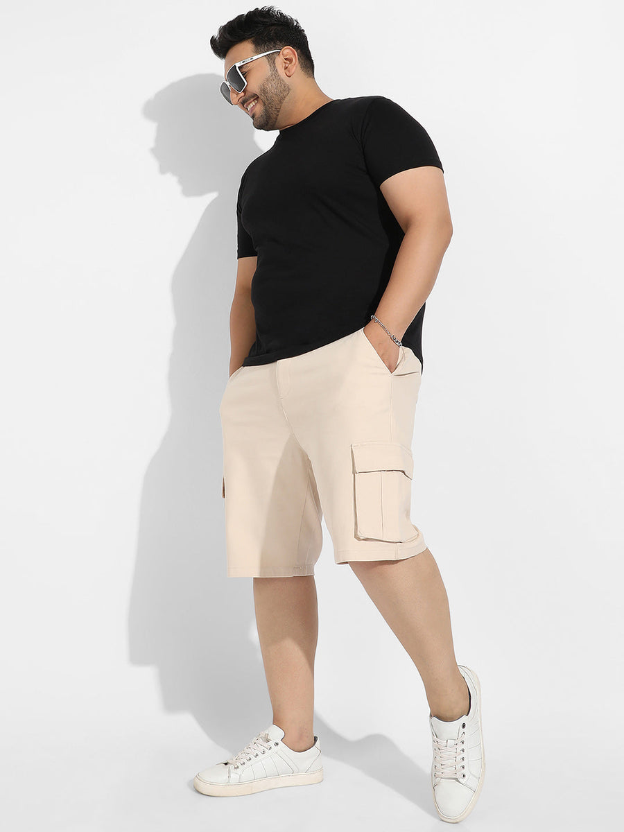 Beige Cargo Shorts - Shop authentic Indian Men's Fashion by Instafab Plus