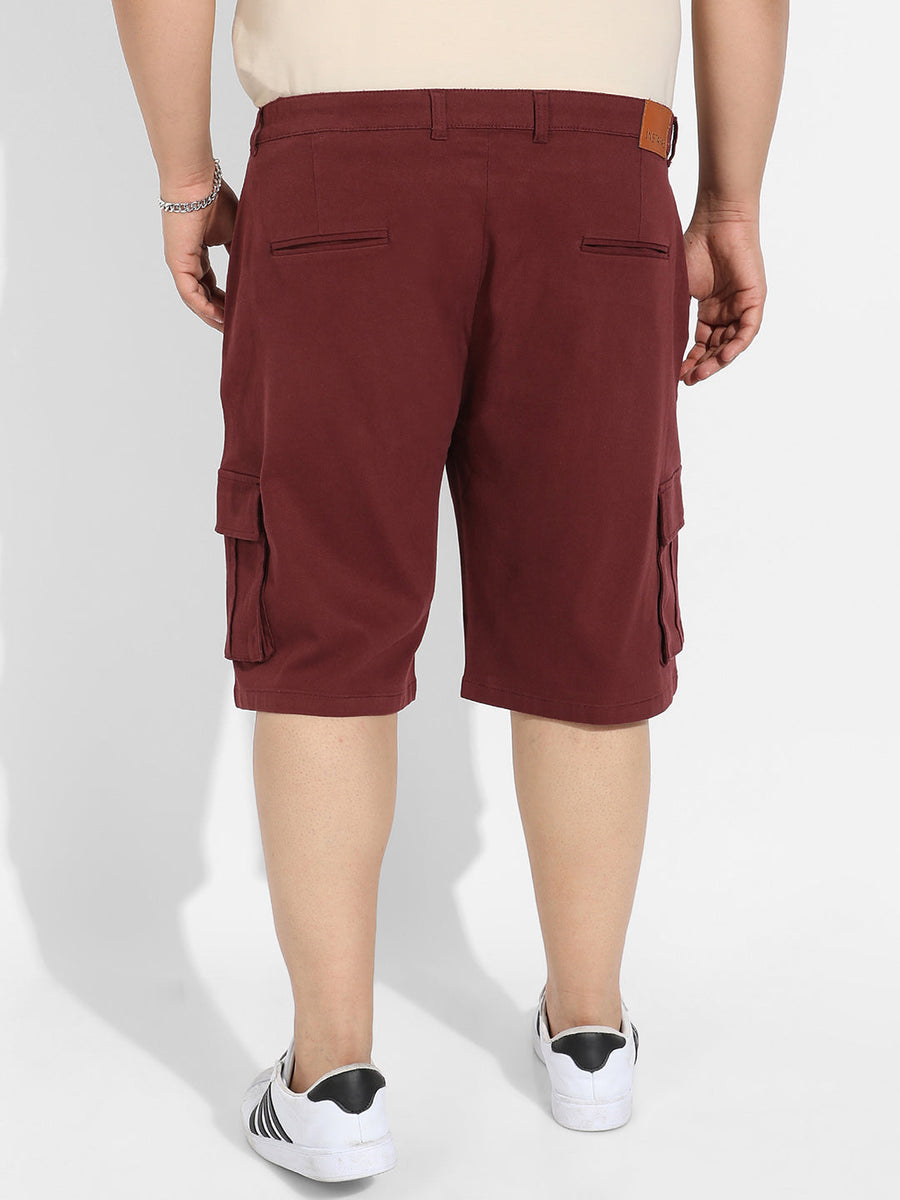 Maroon Cargo Shorts - Shop authentic Indian Men's Fashion by Instafab Plus