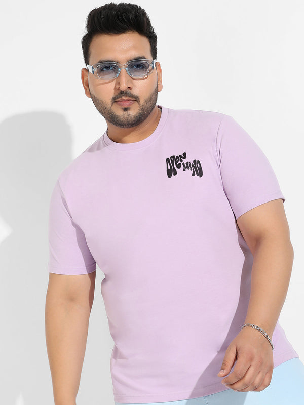 Lilac Open Mind T-Shirt - Shop authentic Indian Men's Fashion by Instafab Plus