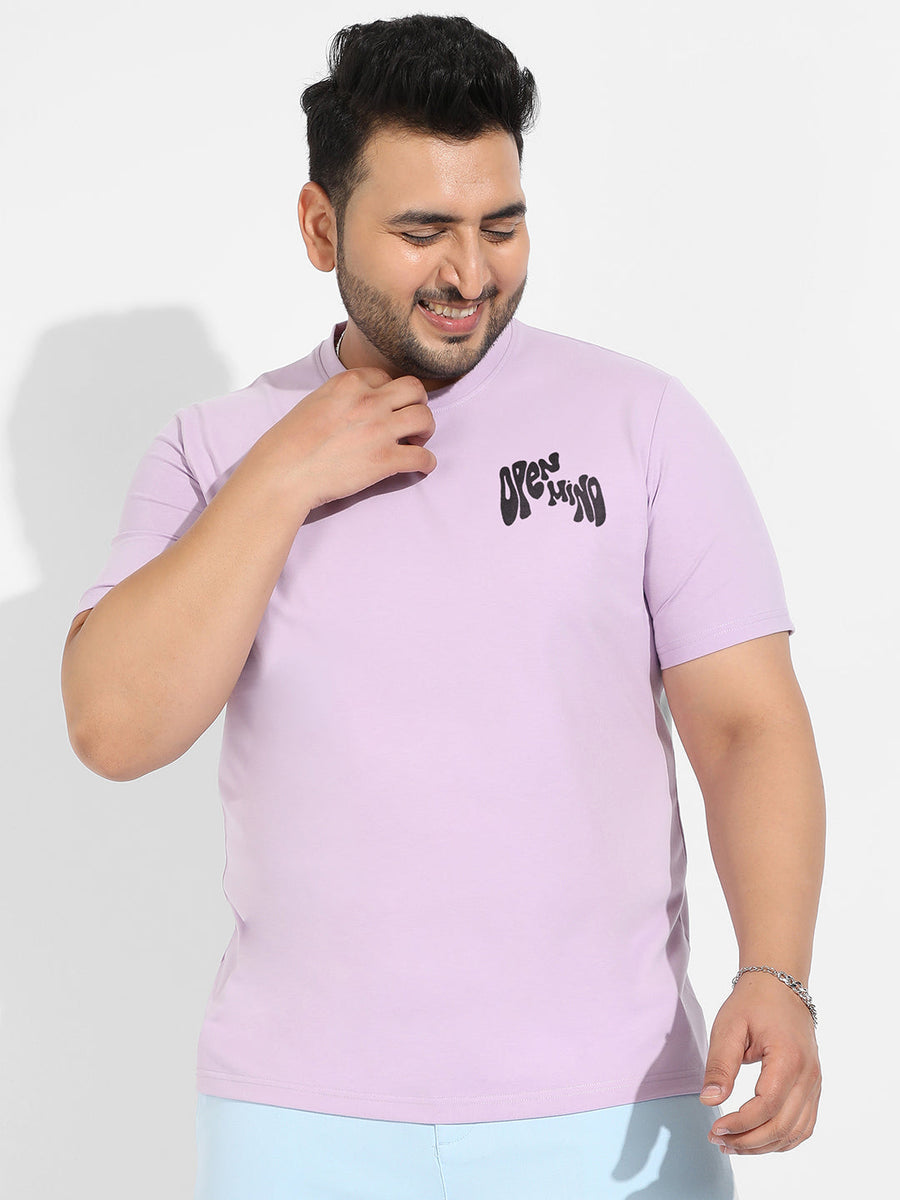 Lilac Open Mind T-Shirt - Shop authentic Indian Men's Fashion by Instafab Plus