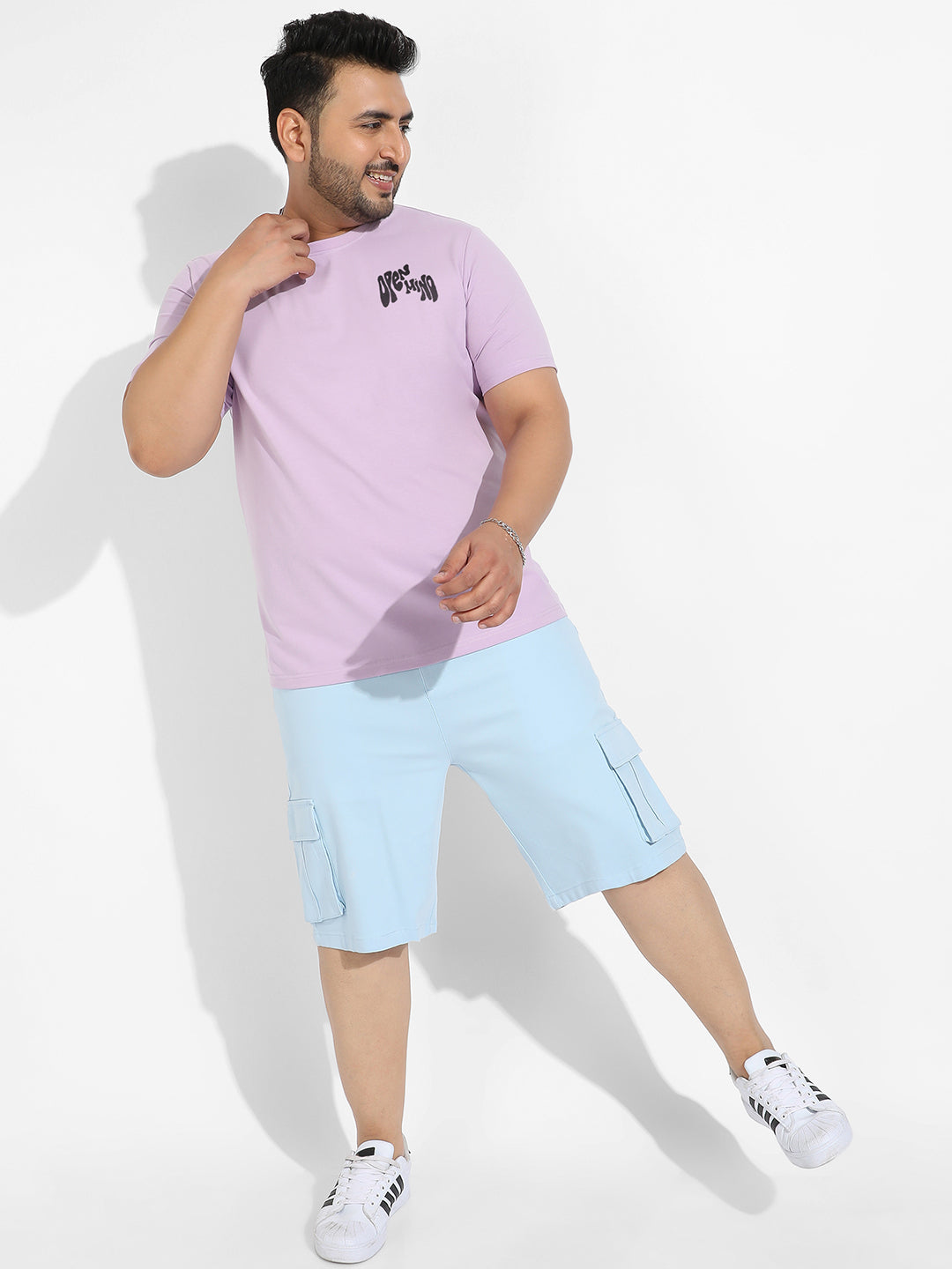 Lilac Open Mind T-Shirt - Shop authentic Indian Men's Fashion by Instafab Plus