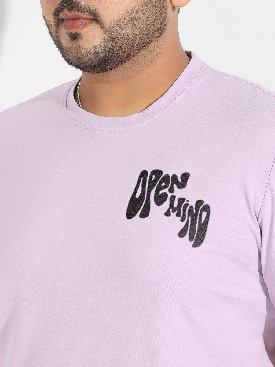 Lilac Open Mind T-Shirt - Shop authentic Indian Men's Fashion by Instafab Plus