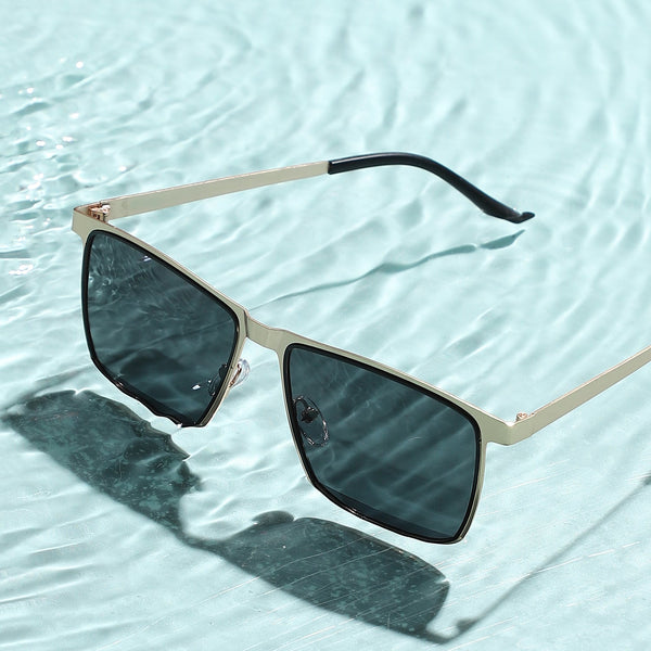 Solid Wayfarer Sunglasses - Gold - Shop authentic Indian Men's Fashion by French Accent