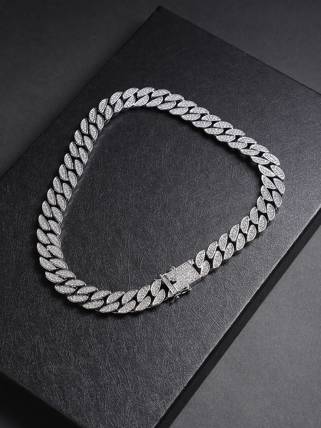 Embellished Bling Chain - Silver - Shop authentic Indian Men's Fashion by French Accent