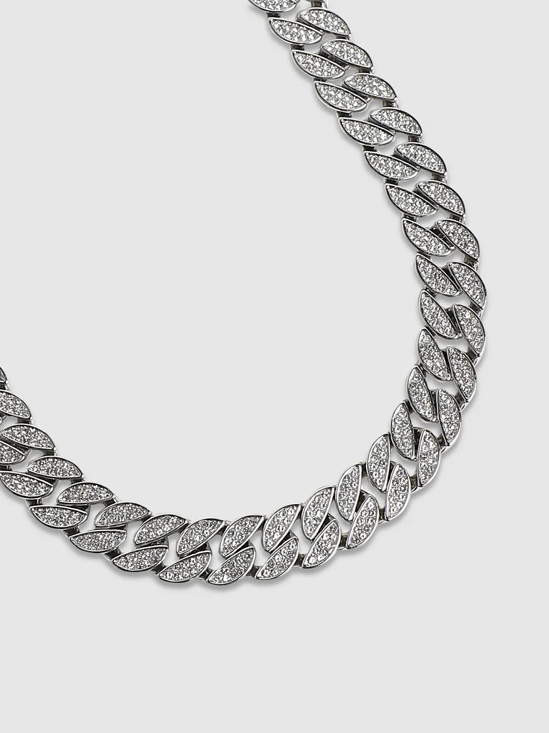 Embellished Bling Chain - Silver - Shop authentic Indian Men's Fashion by French Accent