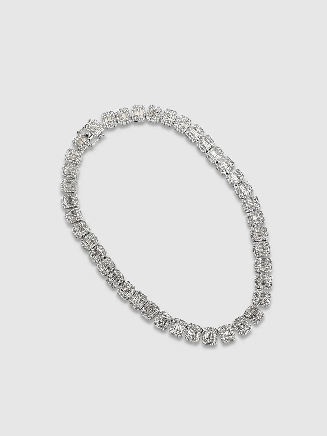 Geometric Bling Collar Chain - Silver - Shop authentic Indian Men's Fashion by French Accent