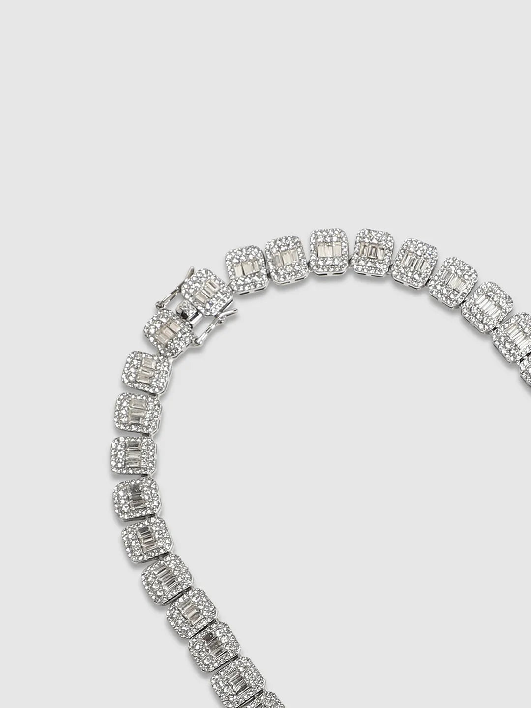 Geometric Bling Collar Chain - Silver - Shop authentic Indian Men's Fashion by French Accent