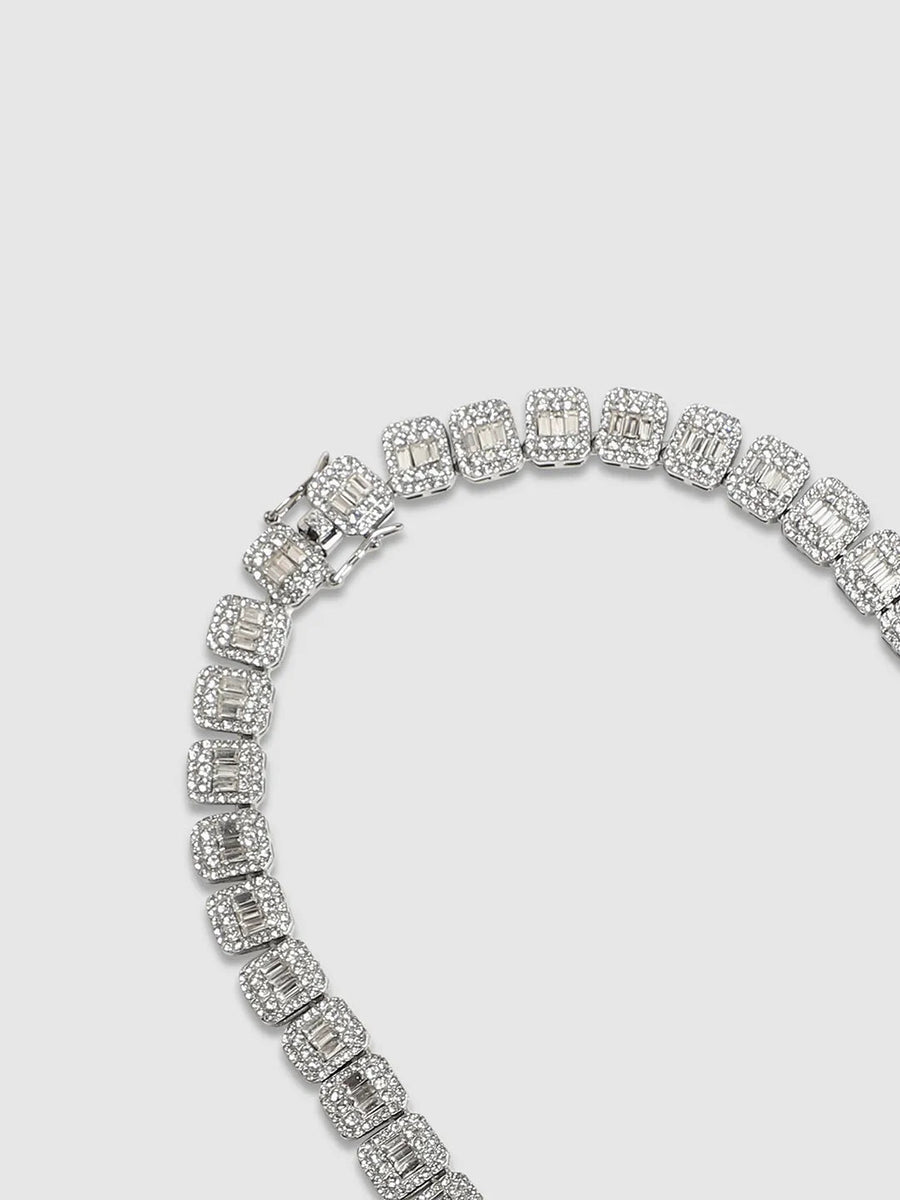 Geometric Bling Collar Chain - Silver - Shop authentic Indian Men's Fashion by French Accent