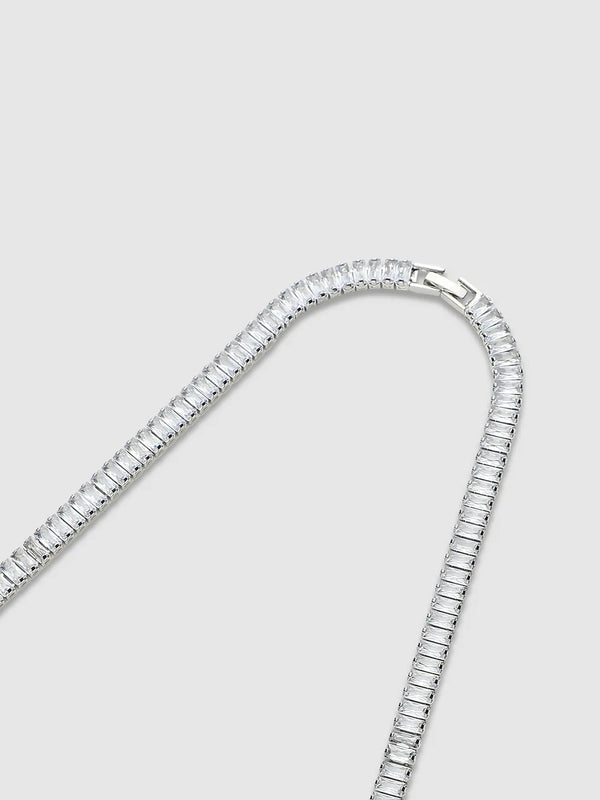 Geometric Stone Collar Chain - Silver - Shop authentic Indian Men's Fashion by French Accent