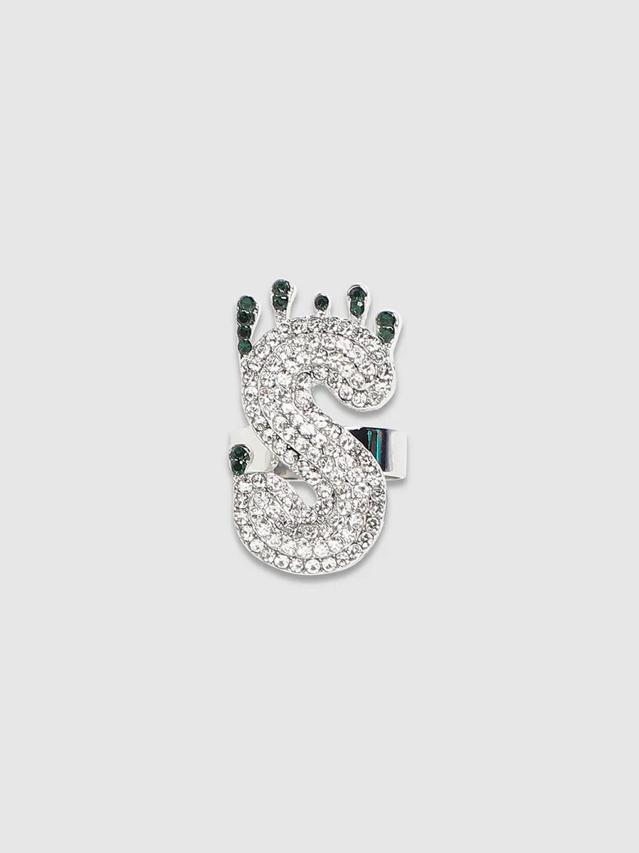 Bling S Alphabet Ring - Silver - Shop authentic Indian Men's Fashion by French Accent