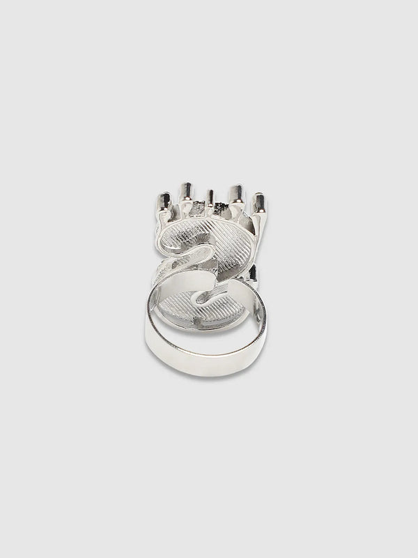 Bling S Alphabet Ring - Silver - Shop authentic Indian Men's Fashion by French Accent