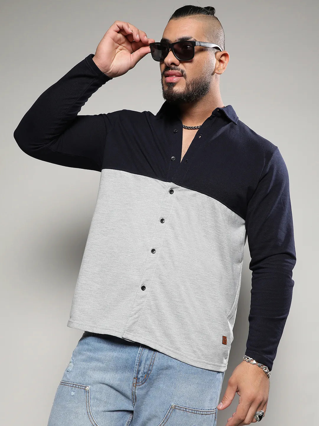 Casual Colorblock Shirt - Shop authentic Indian Men's Fashion by Instafab Plus