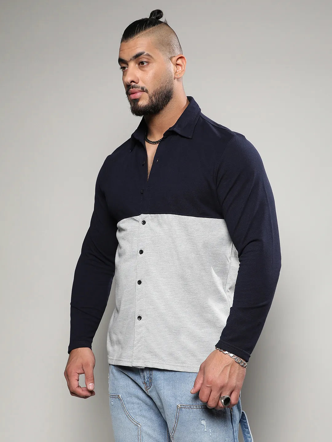 Casual Colorblock Shirt - Shop authentic Indian Men's Fashion by Instafab Plus