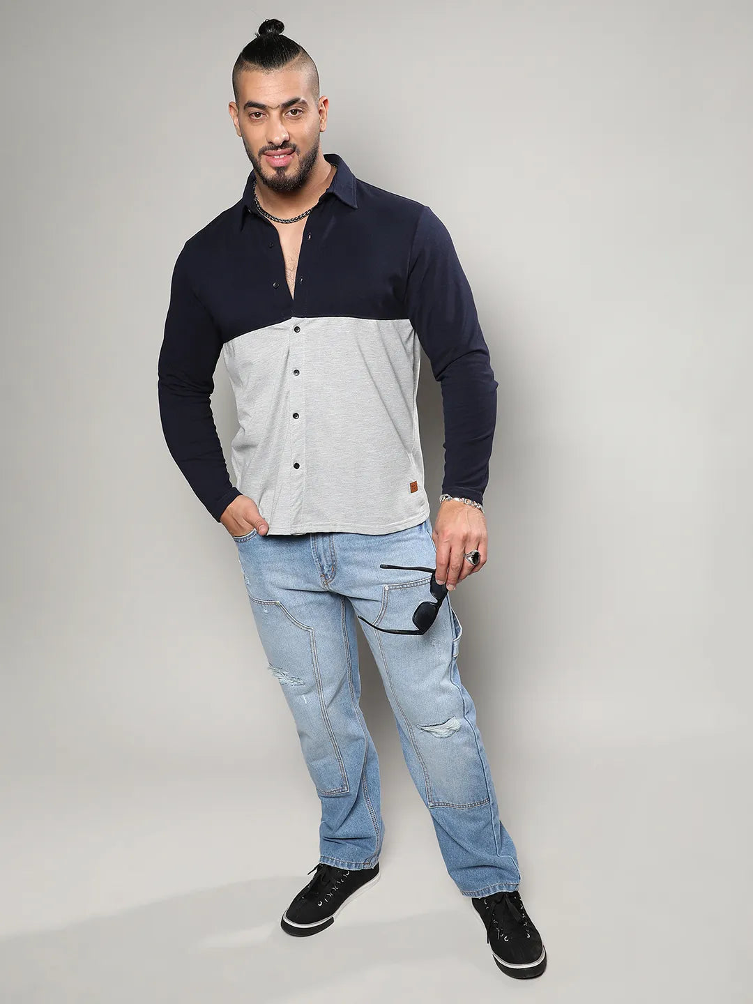Casual Colorblock Shirt - Shop authentic Indian Men's Fashion by Instafab Plus
