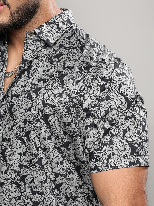 Grey Printed Casual Shirt - Shop authentic Indian Men's Fashion by Instafab Plus