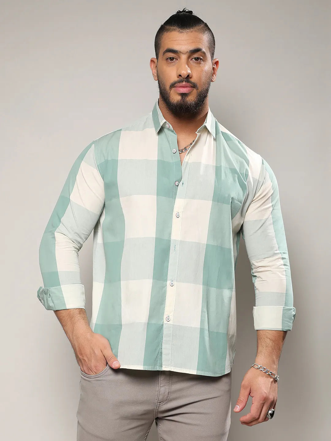 Cotton Buffalo Check Shirt - Shop authentic Indian Men's Fashion by Instafab Plus
