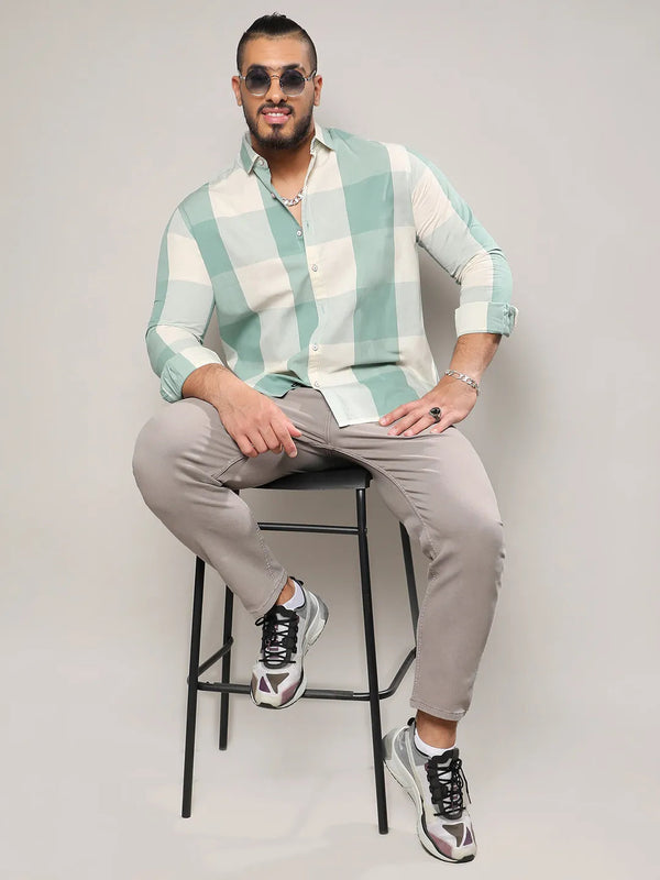 Cotton Buffalo Check Shirt - Shop authentic Indian Men's Fashion by Instafab Plus