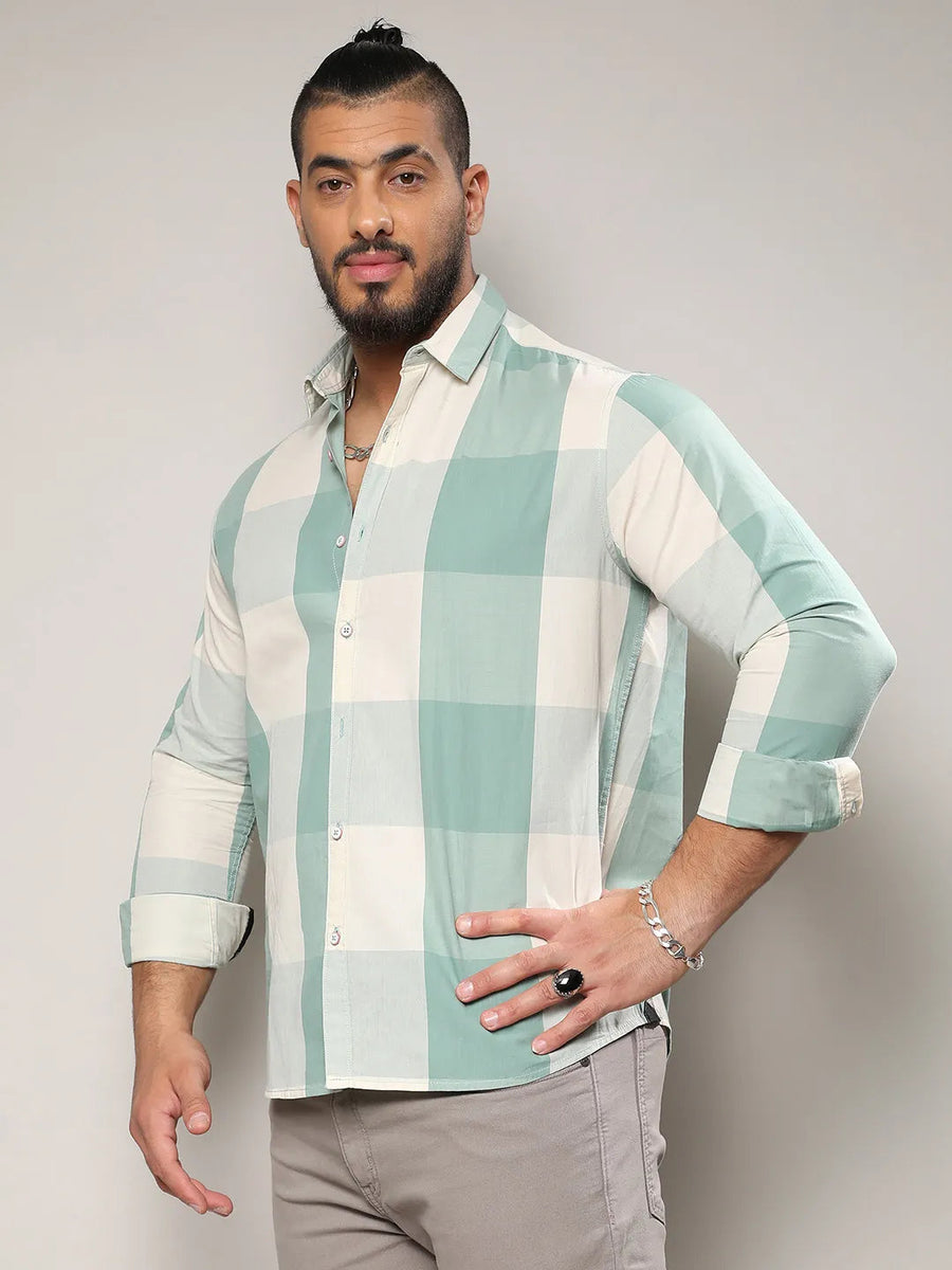 Cotton Buffalo Check Shirt - Shop authentic Indian Men's Fashion by Instafab Plus