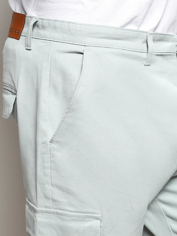 Sage Green Cargo Trousers - Shop authentic Indian Men's Fashion by Instafab Plus