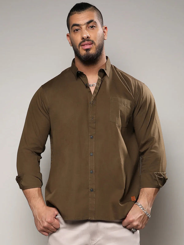 Solid Casual Shirt Instafab Plus - Shop authentic Indian Men's Fashion by Instafab Plus