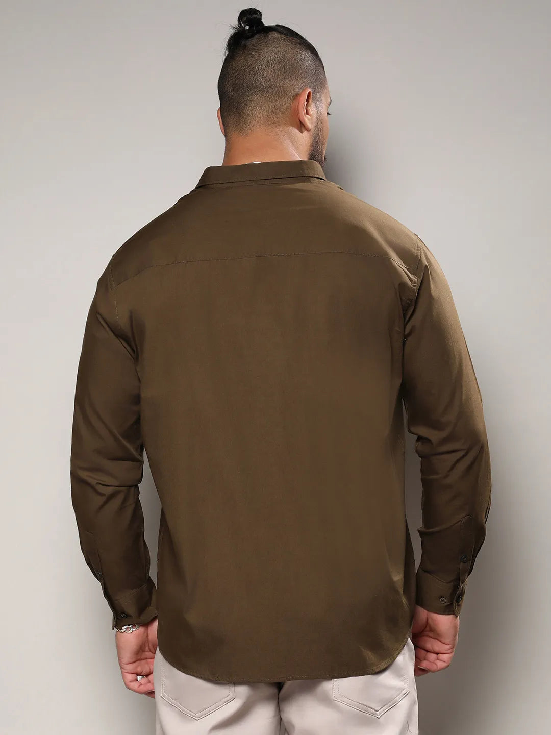 Solid Casual Shirt Instafab Plus - Shop authentic Indian Men's Fashion by Instafab Plus