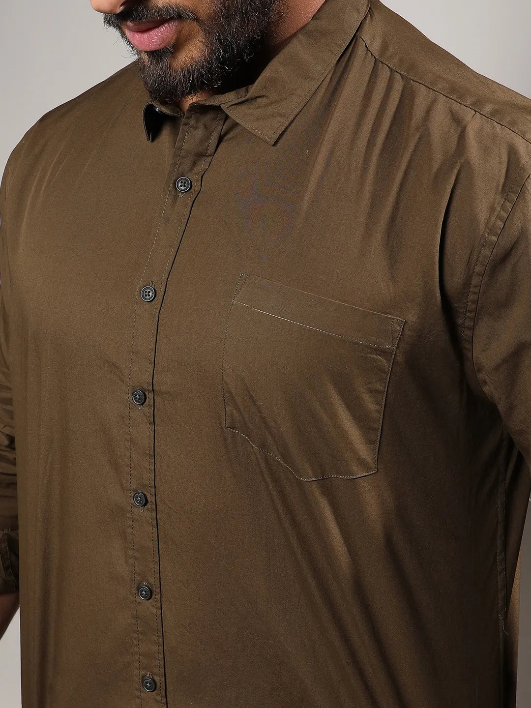 Solid Casual Shirt Instafab Plus - Shop authentic Indian Men's Fashion by Instafab Plus