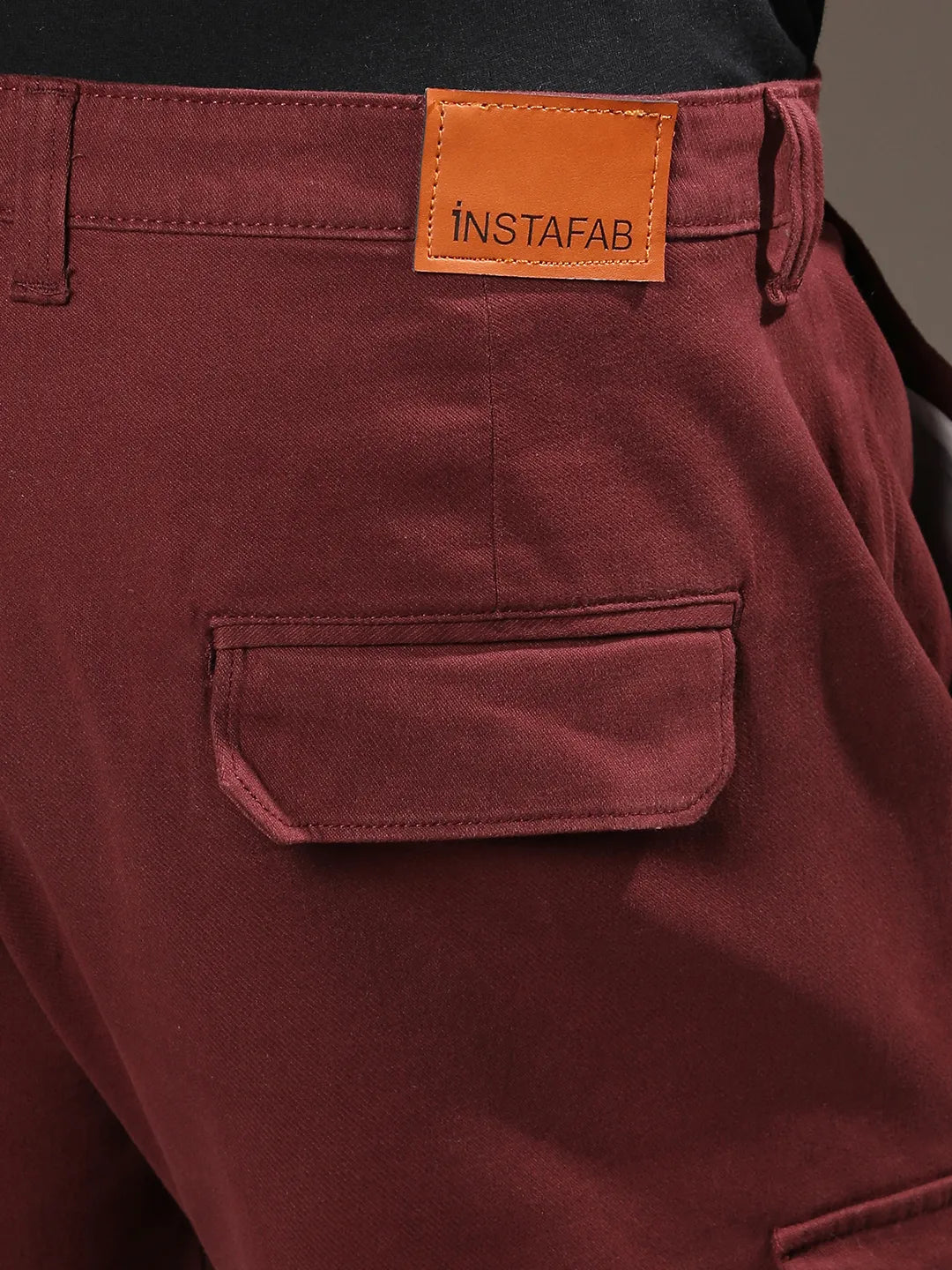Maroon Cargo Trousers - Shop authentic Indian Men's Fashion by Instafab Plus