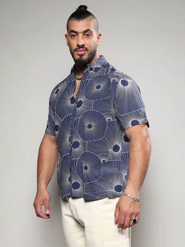 Mushroom Print Button Up Shirt - Shop authentic Indian Men's Fashion by Instafab Plus