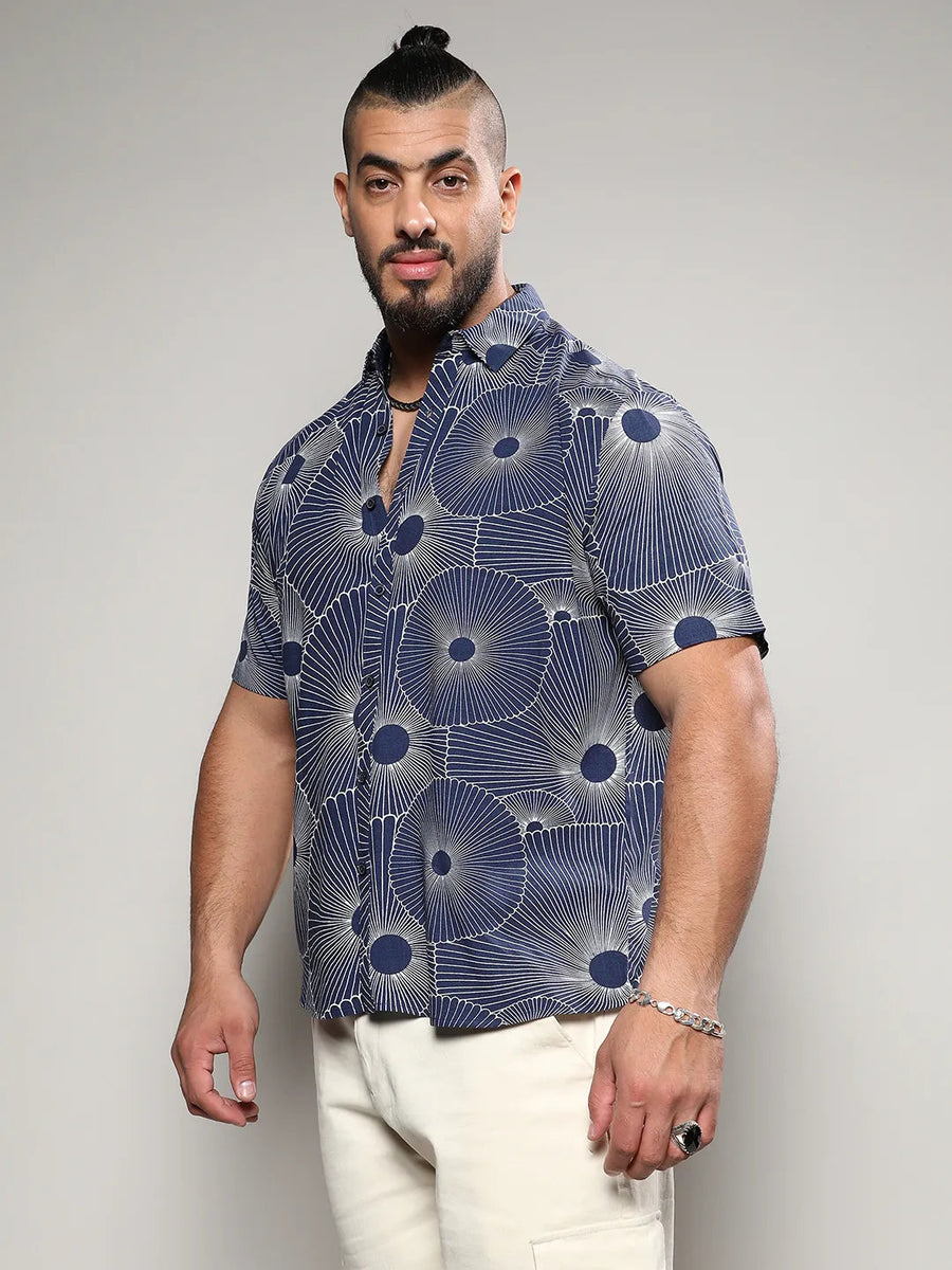 Mushroom Print Button Up Shirt - Shop authentic Indian Men's Fashion by Instafab Plus