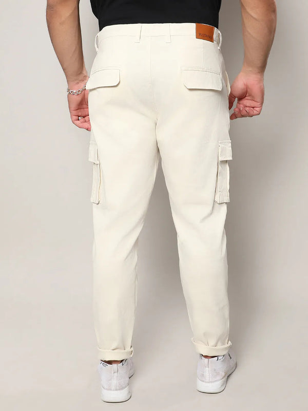 Pale Yellow Cargo Trousers - Shop authentic Indian Men's Fashion by Instafab Plus