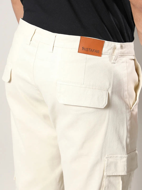 Pale Yellow Cargo Trousers - Shop authentic Indian Men's Fashion by Instafab Plus
