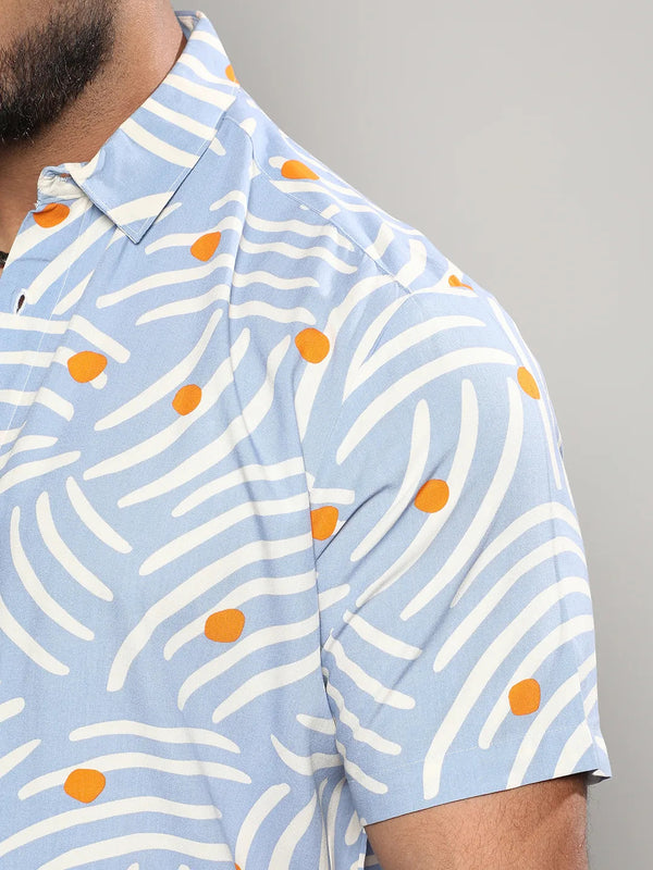 Abstract Print Button Up Shirt - Shop authentic Indian Men's Fashion by Instafab Plus