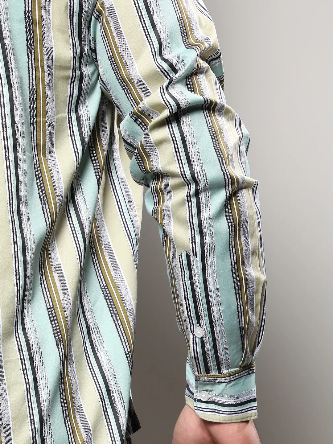 Multicolour Striped Regular Fit Casual Shirt - Shop authentic Indian Men's Fashion by Instafab Plus