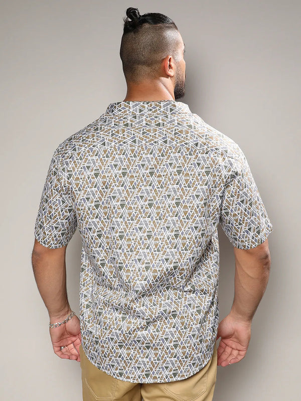 Multicolour Printed Casual Shirt - Shop authentic Indian Men's Fashion by Instafab Plus