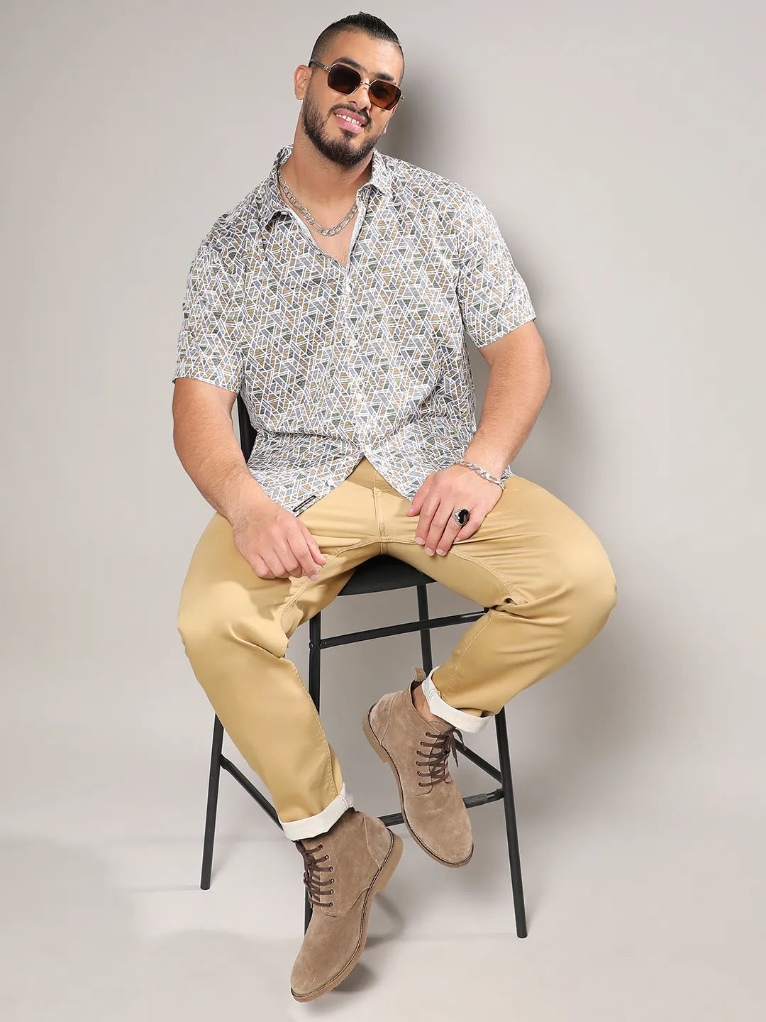 Multicolour Printed Casual Shirt - Shop authentic Indian Men's Fashion by Instafab Plus