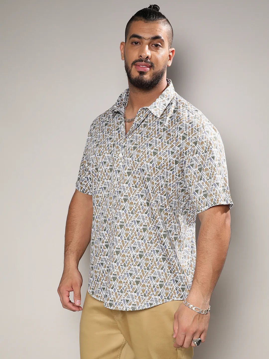 Multicolour Printed Casual Shirt - Shop authentic Indian Men's Fashion by Instafab Plus