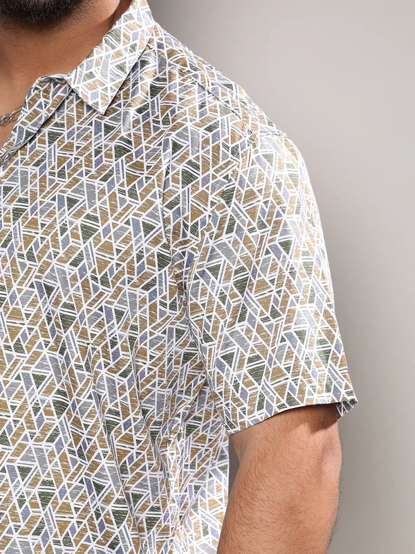 Multicolour Printed Casual Shirt - Shop authentic Indian Men's Fashion by Instafab Plus