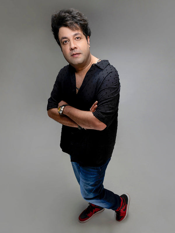 Black Textured Casual Shirt - Shop authentic Indian Men's Fashion by Instafab Plus