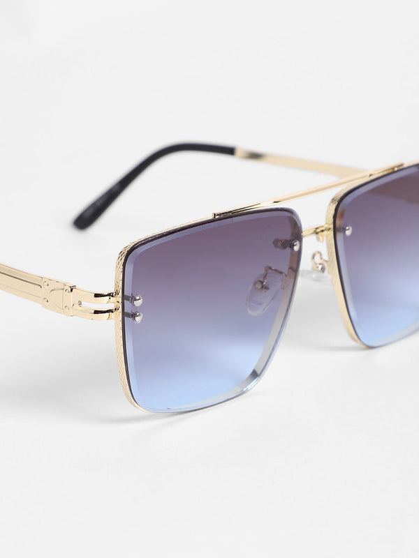 Men's Gradient Aviator Sunglasses - Blue - Shop authentic Indian Men's Fashion by French Accent