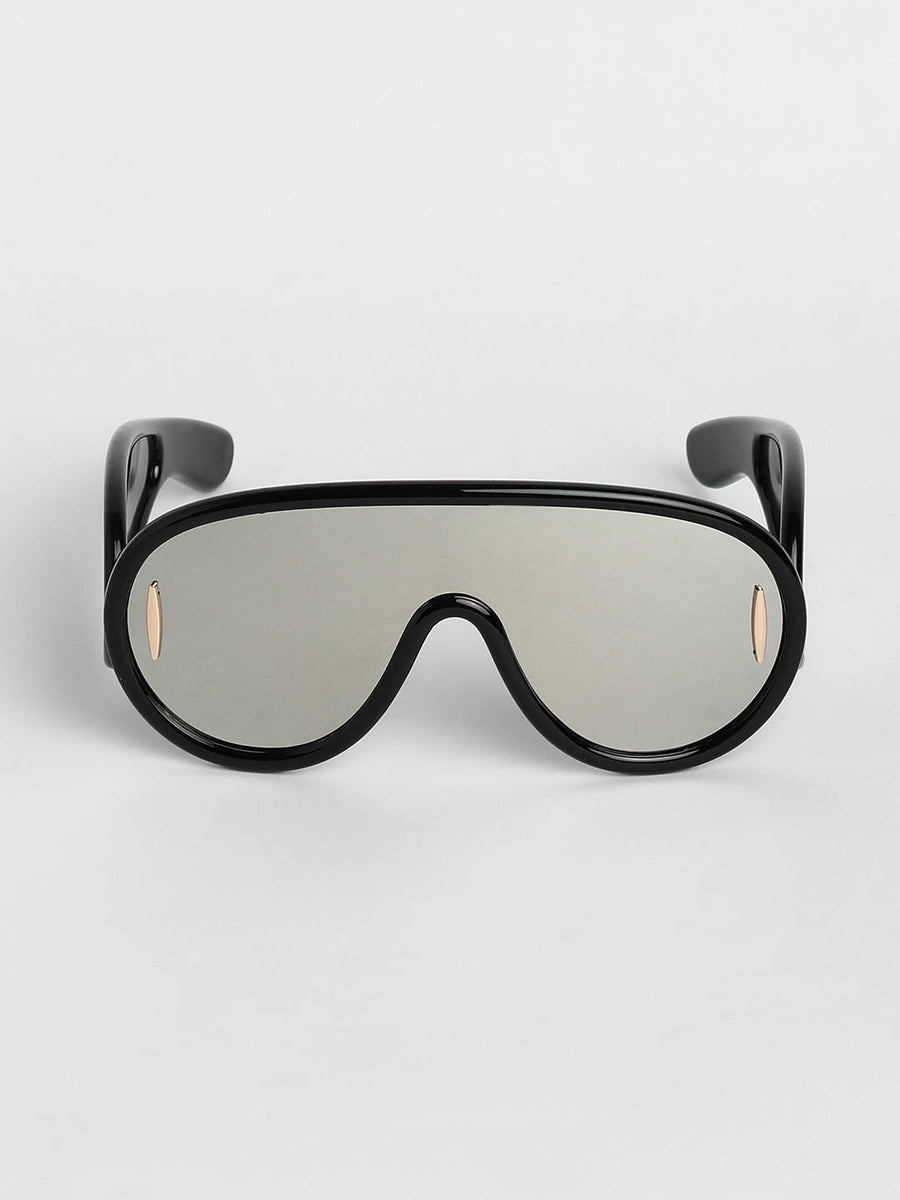 Men's Metallic Oversized Sunglases - Black - Shop authentic Indian Men's Fashion by French Accent
