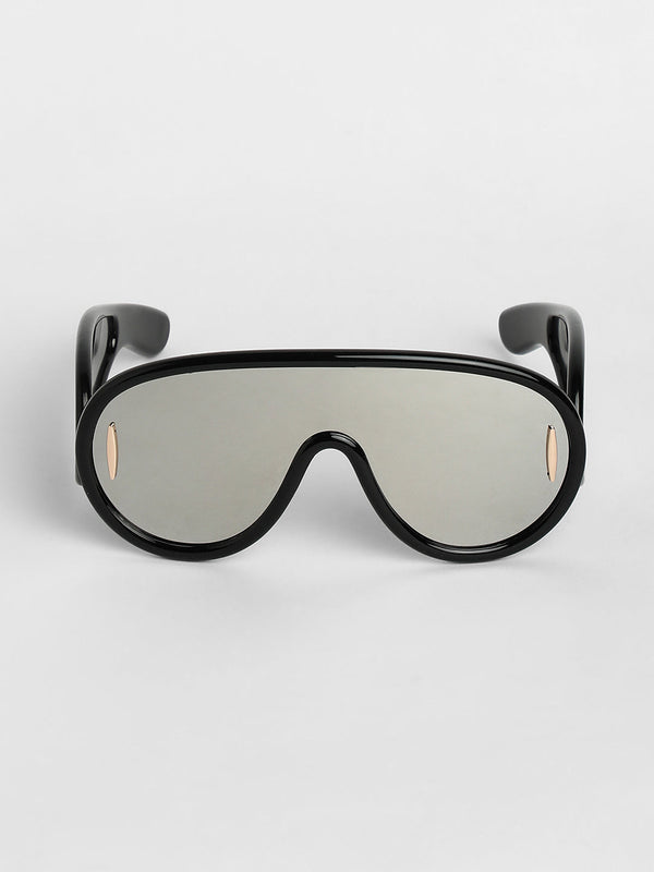 Men's Metallic Oversized Sunglases - Black - Shop authentic Indian Men's Fashion by French Accent