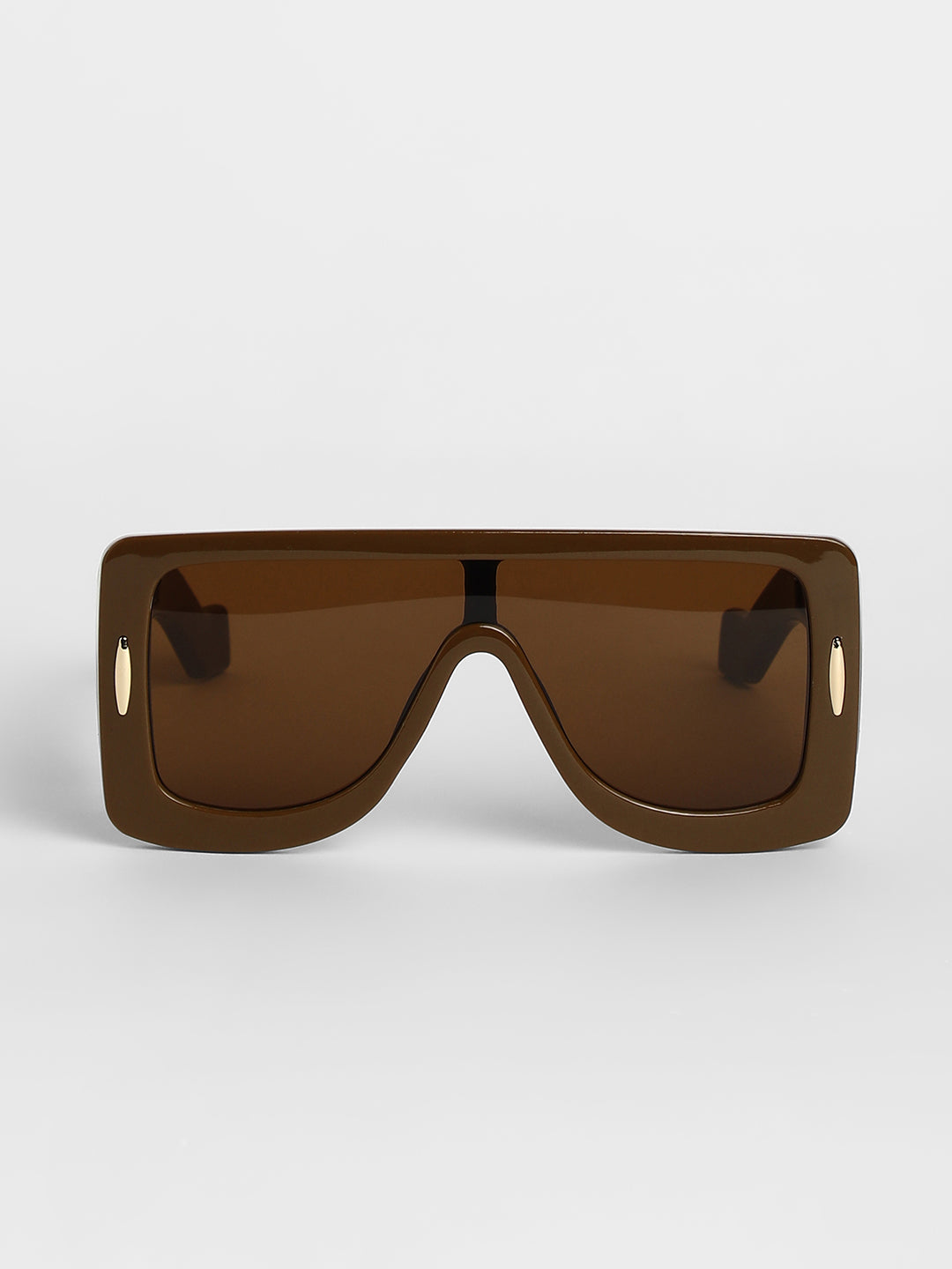 Men's Futuristic Oversized Sunglasses - Brown - Shop authentic Indian Men's Fashion by French Accent