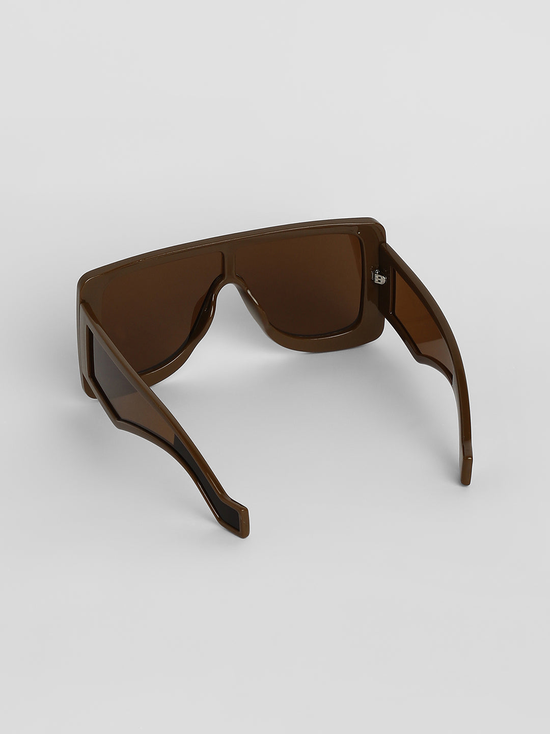 Men's Futuristic Oversized Sunglasses - Brown - Shop authentic Indian Men's Fashion by French Accent