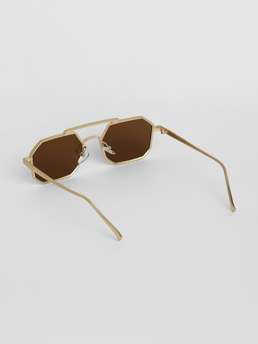 Men's Retro Aviator Sunglasses - Gold - Shop authentic Indian Men's Fashion by French Accent