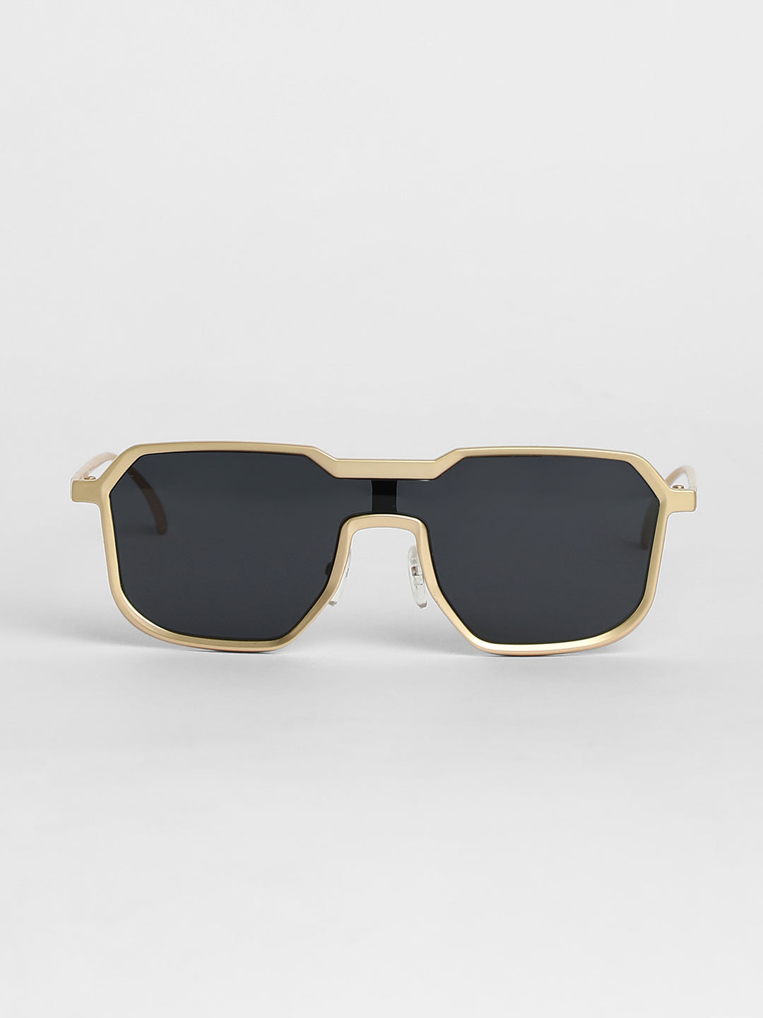 Men's Block Rectangular Sunglasses - Gold - Shop authentic Indian Men's Fashion by French Accent