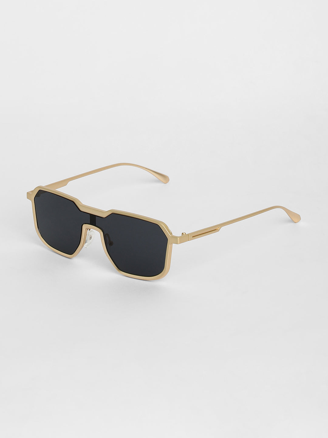 Men's Block Rectangular Sunglasses - Gold - Shop authentic Indian Men's Fashion by French Accent