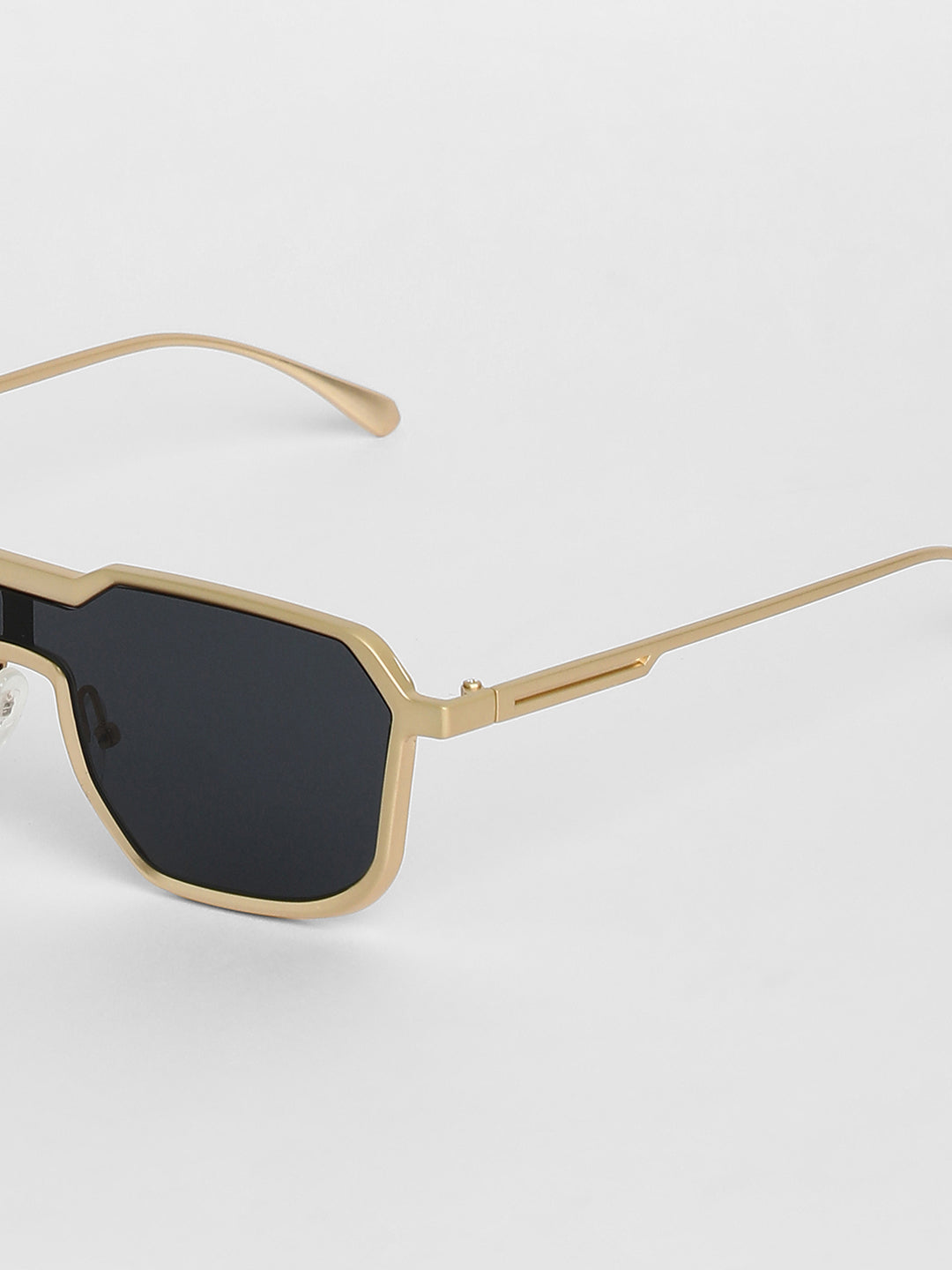 Men's Block Rectangular Sunglasses - Gold - Shop authentic Indian Men's Fashion by French Accent