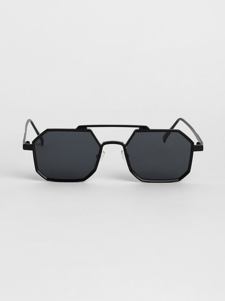 Men's Retro Aviator Sunglasses - Black - Shop authentic Indian Men's Fashion by French Accent